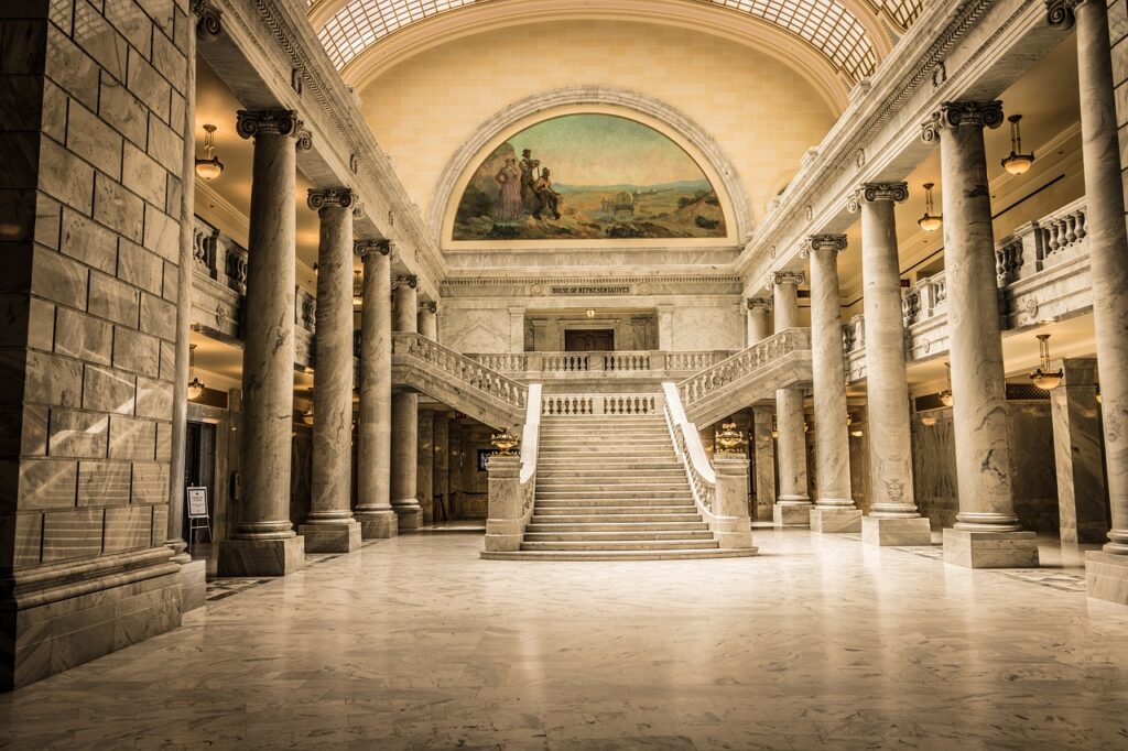 Inside of the capitol building in Salt Lake City